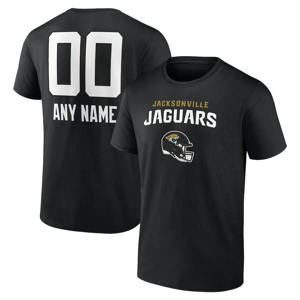 Jacksonville Jaguars Personalized Name & Number Team Wordmark T-Shirt Black - NFL
