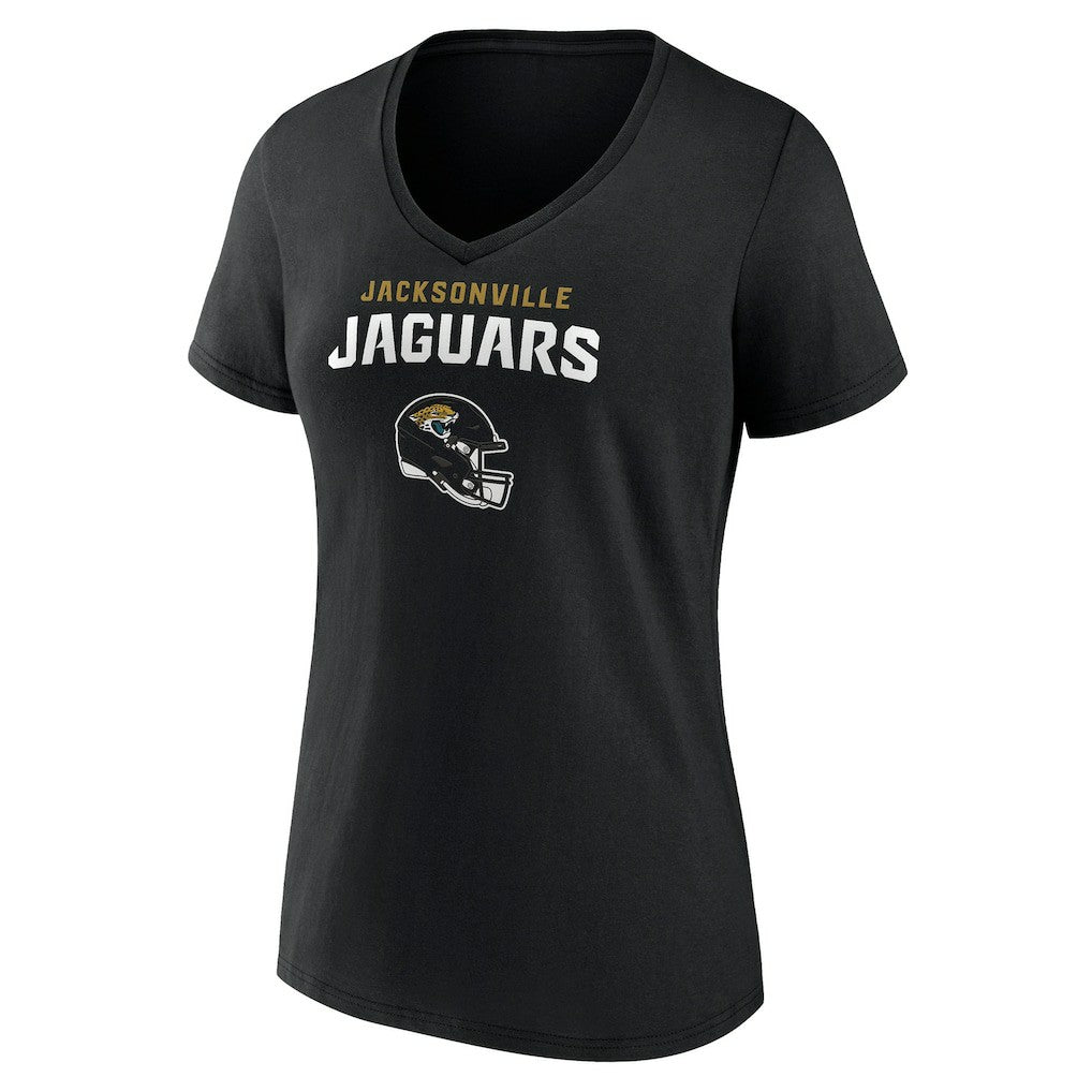 Jacksonville Jaguars Women's Personalized Name & Number Team Wordmark V-Neck T-Shirt Black - NFL