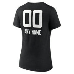 Jacksonville Jaguars Women's Personalized Name & Number Team Wordmark V-Neck T-Shirt Black - NFL