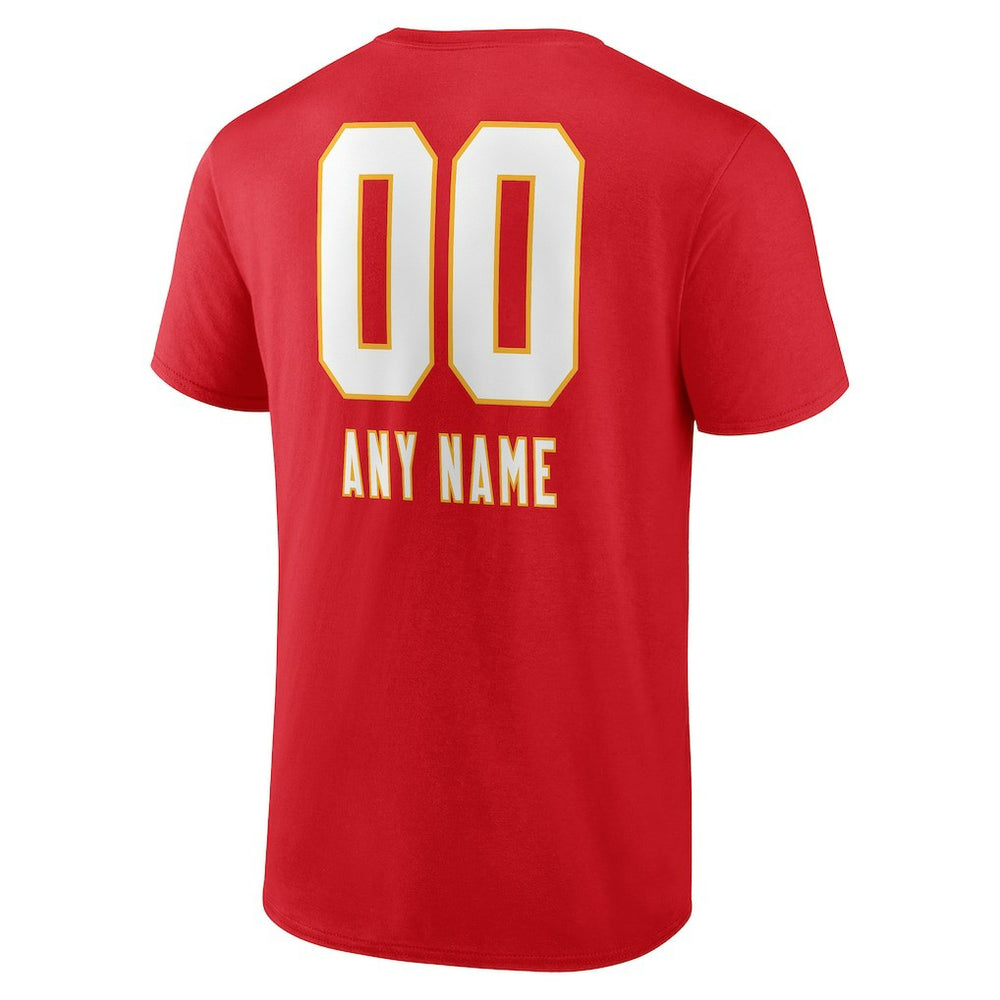 Kansas City Chiefs Personalized Name & Number Team Wordmark T-Shirt Red - NFL