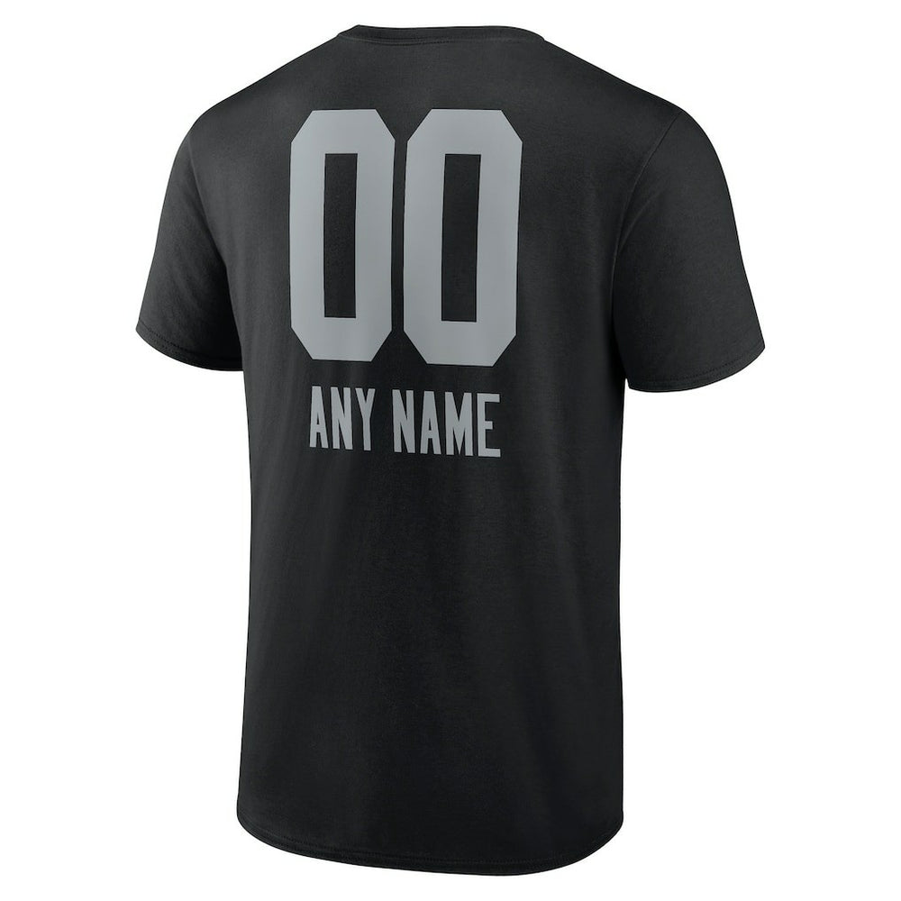 Las Vegas Raiders Personalized Name & Number Team Wordmark T-Shirt Black - NFL