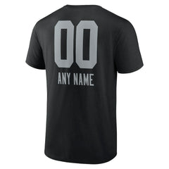 Las Vegas Raiders Personalized Name & Number Team Wordmark T-Shirt Black - NFL