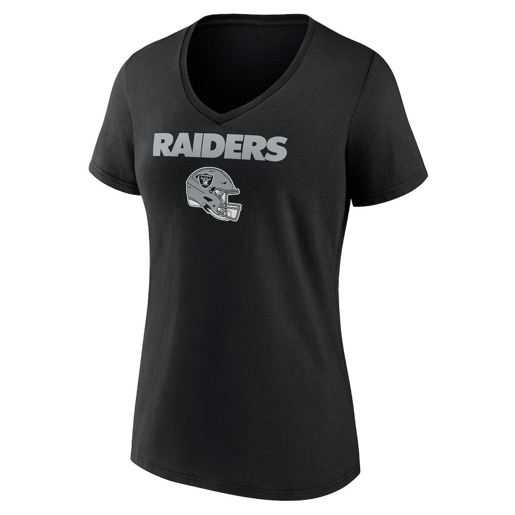Las Vegas Raiders Women's Personalized Name & Number Team Wordmark V-Neck T-Shirt Black - NFL