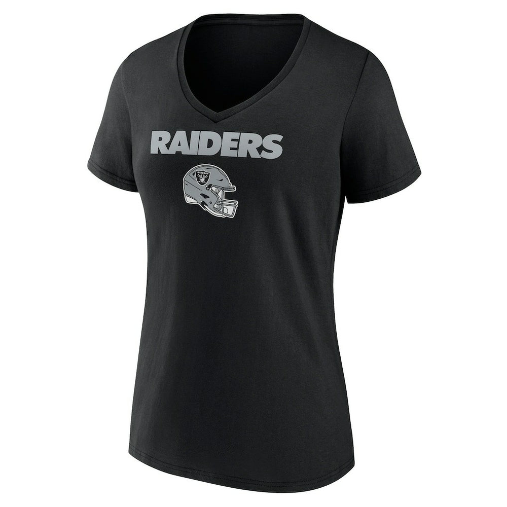 Las Vegas Raiders Women's Personalized Name & Number Team Wordmark V-Neck T-Shirt Black - NFL
