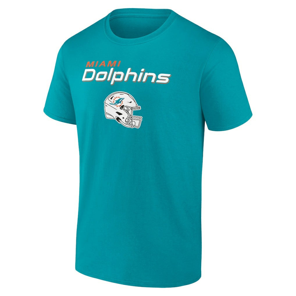 Miami Dolphins Personalized Name & Number Team Wordmark T-Shirt Aqua - NFL
