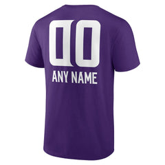 Minnesota Vikings Personalized Name & Number Team Wordmark T-Shirt Purple - NFL