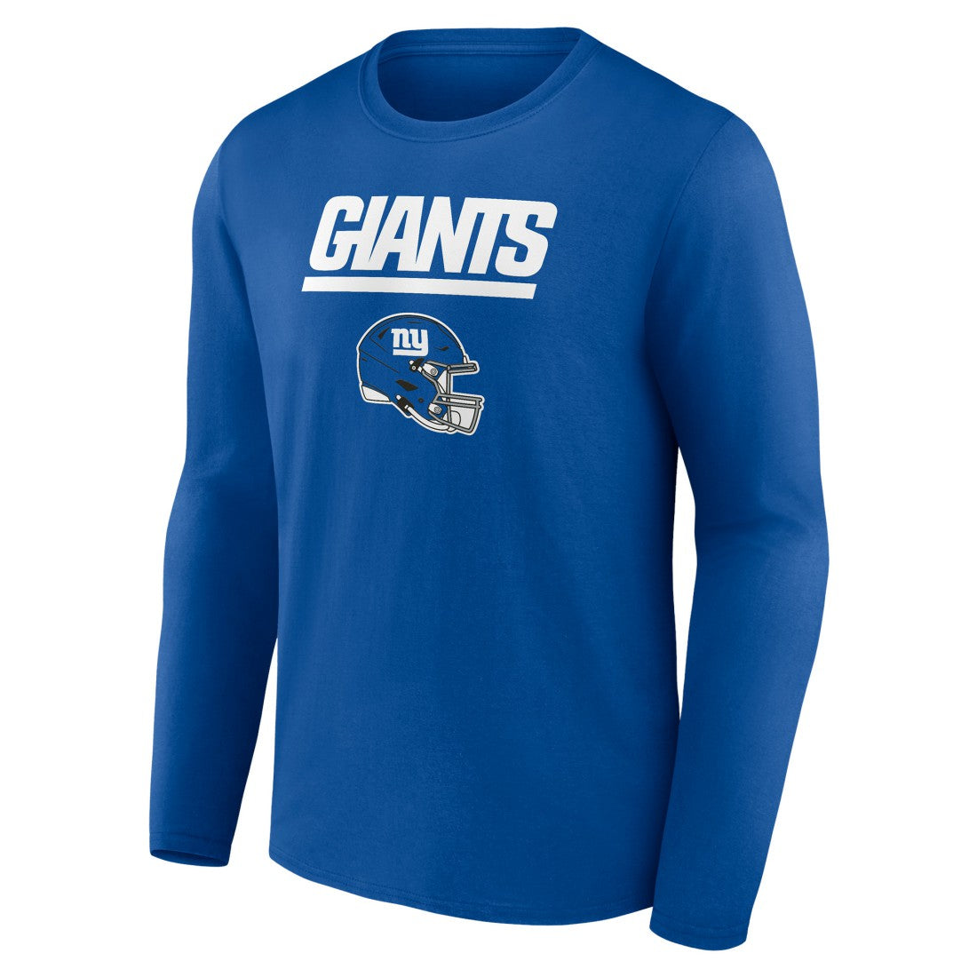 New York Giants Personalized Name & Number Team Wordmark Long Sleeve T-Shirt Royal - NFL