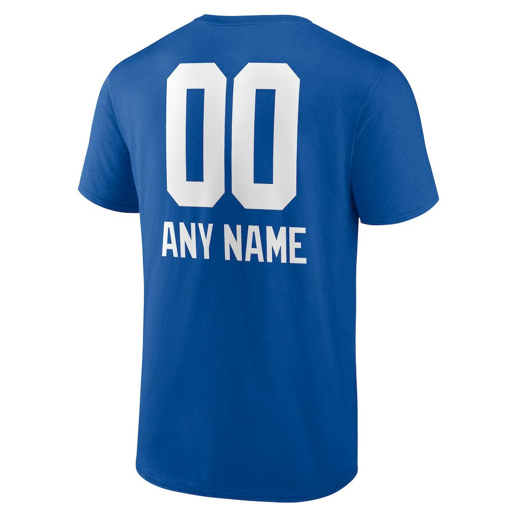 New York Giants Personalized Name & Number Team Wordmark T-Shirt Royal - NFL