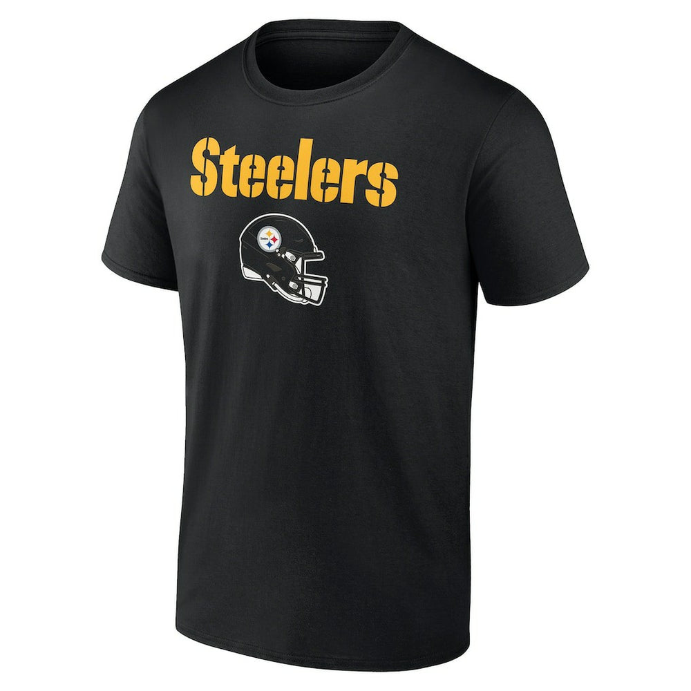 Pittsburgh Steelers Personalized Name & Number Team Wordmark T-Shirt Black - NFL