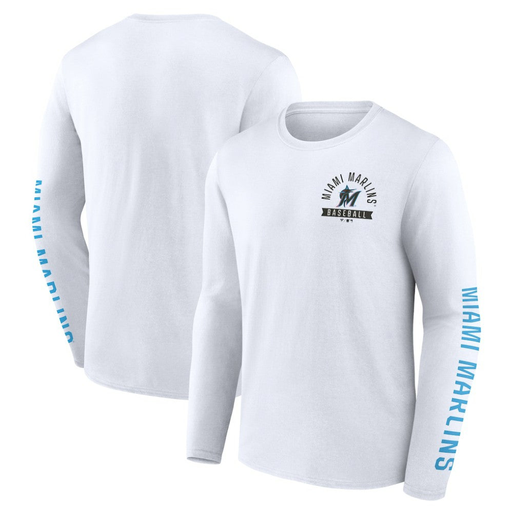 Miami Marlins Fanatics Press Box Long Sleeve T-Shirt for sale