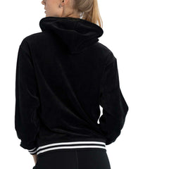 NBA - Los Angeles Lakers Lusso Women's Nellie Oversized Velour Pullover Hoodie - Black