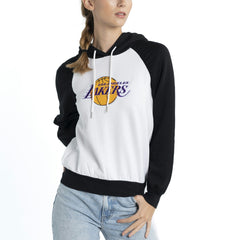 NBA - Los Angeles Lakers Lusso Women's Marlowe Tri-Blend Raglan Pullover Hoodie - White
