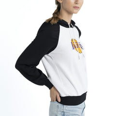 NBA - Los Angeles Lakers Lusso Women's Marlowe Tri-Blend Raglan Pullover Hoodie - White