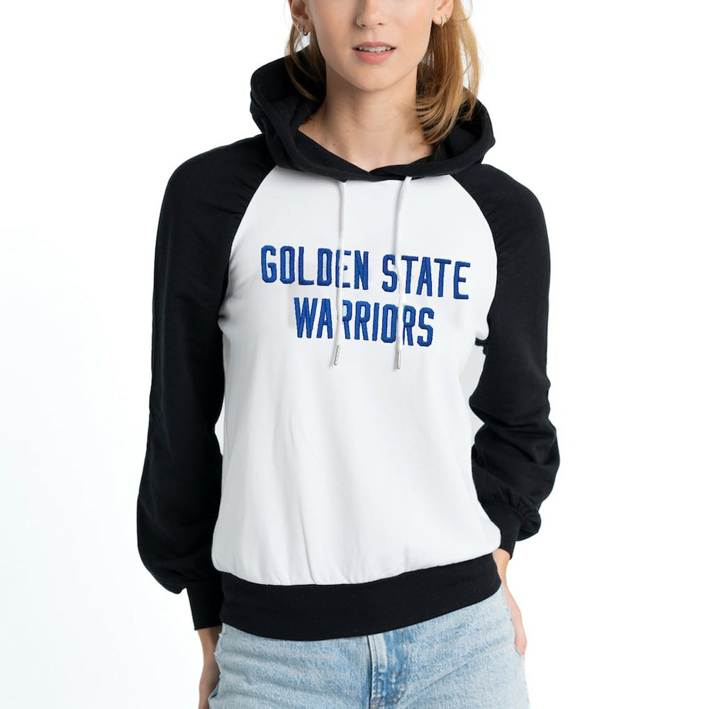 NBA - Golden State Warriors Lusso Women's Marlowe Tri-Blend Raglan Pullover Hoodie - White