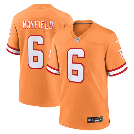Baker Mayfield Tampa Bay Buccaneers Throwback Game Jersey - Orange | NFL Jerseys