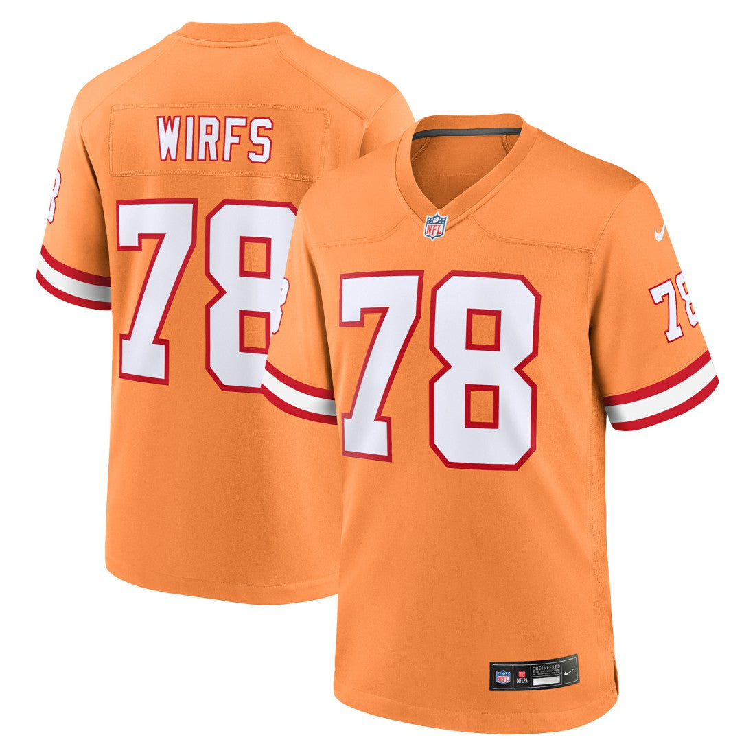 Tristan Wirfs Tampa Bay Buccaneers Alternate Game Jersey Orange - Nike