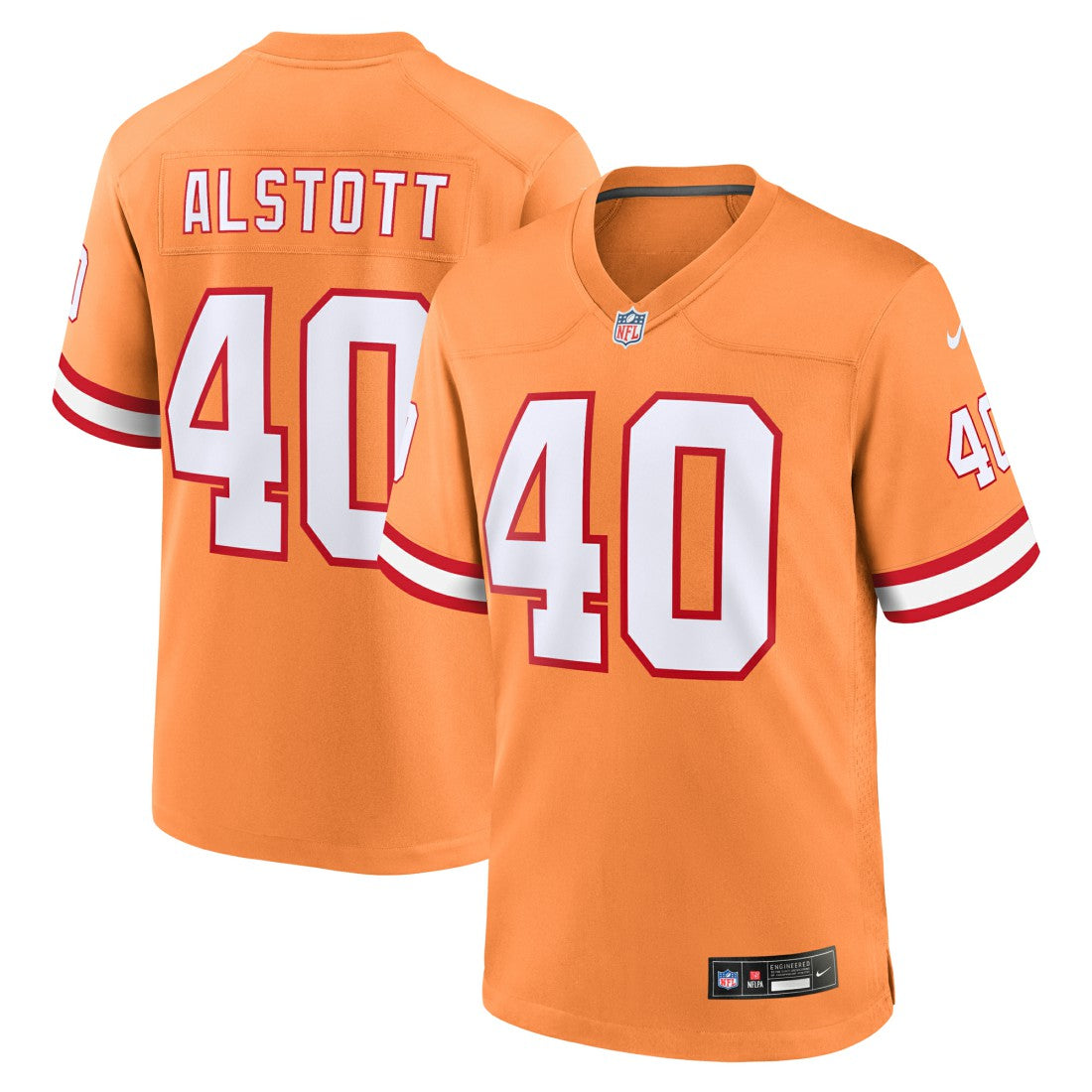 Mike Alstott Tampa Bay Buccaneers Throwback Game Jersey - Orange | NFL Jerseys