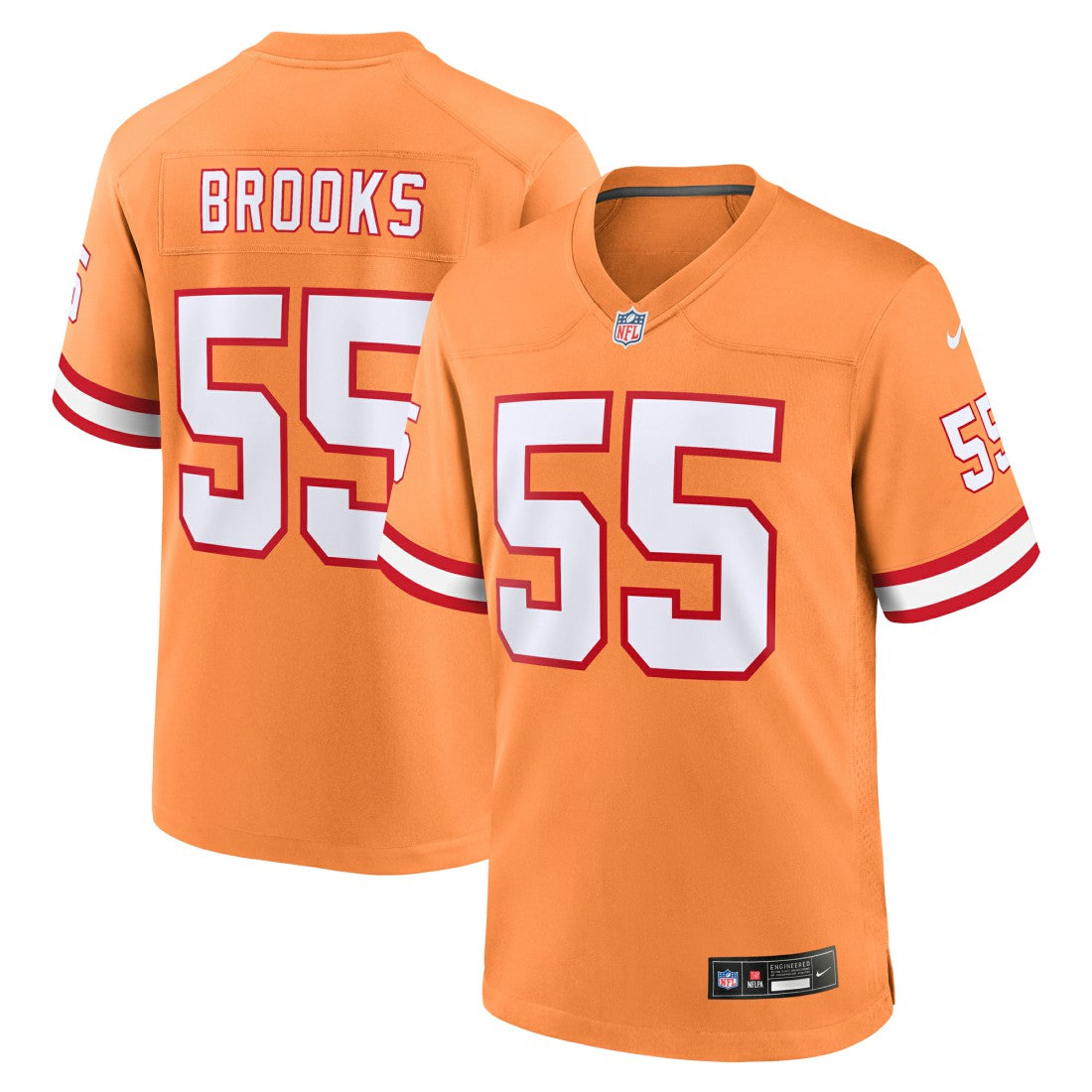 Derrick Brooks Tampa Bay Buccaneers Throwback Game Jersey Orange - Nike