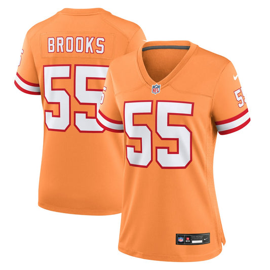 Derrick Brooks Tampa Bay Buccaneers Women's Throwback Game Jersey - Orange | NFL Jerseys