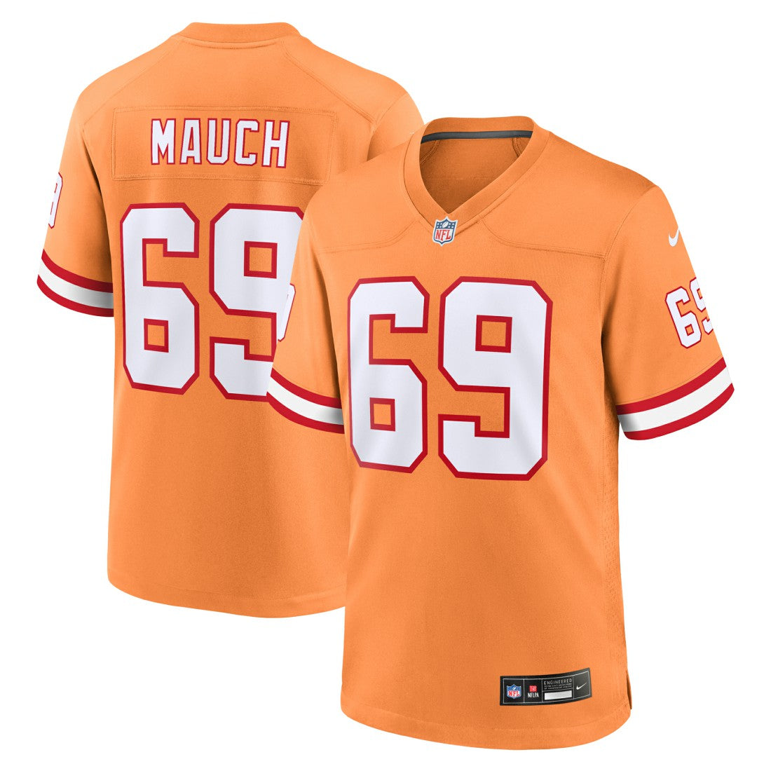 Cody Mauch Tampa Bay Buccaneers Alternate Game Jersey Orange - Nike