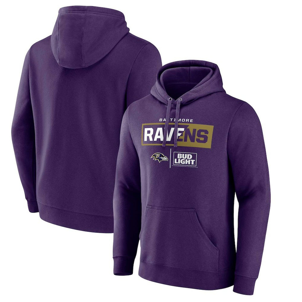 Baltimore Ravens NFL x Bud Light Pullover Hoodie Purple - NFL