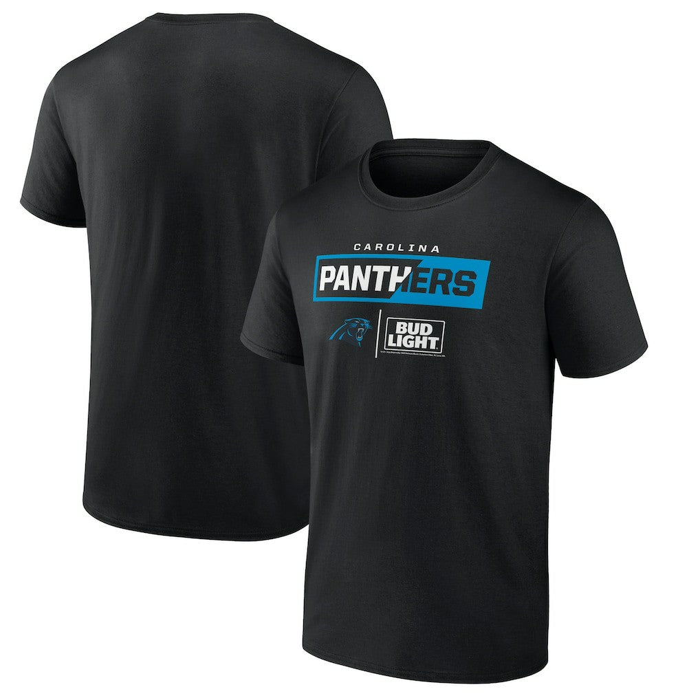 Carolina Panthers NFL x Bud Light T-Shirt Black - NFL