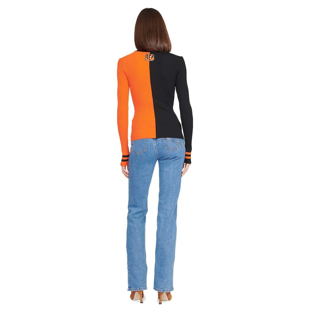 Cincinnati Bengals STAUD Women's Cargo Sweater Black/Orange - NFL