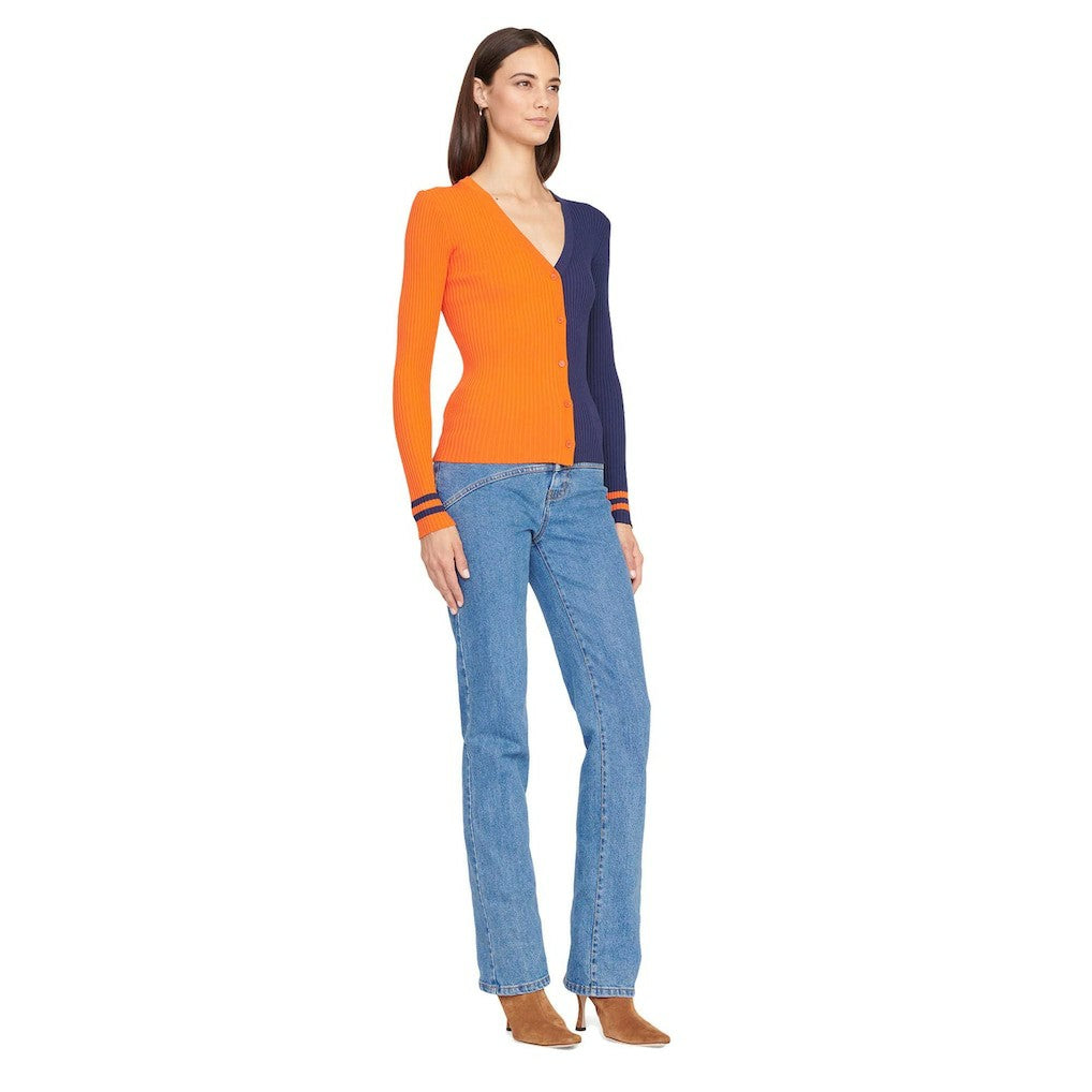 Denver Broncos STAUD Women's Cargo Sweater Orange/Navy - NFL