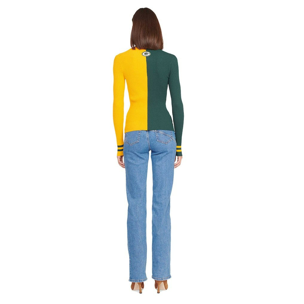 Green Bay Packers STAUD Women's Cargo Sweater Green/Gold - NFL