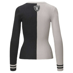 Las Vegas Raiders STAUD Women's Cargo Sweater Silver/Black - NFL