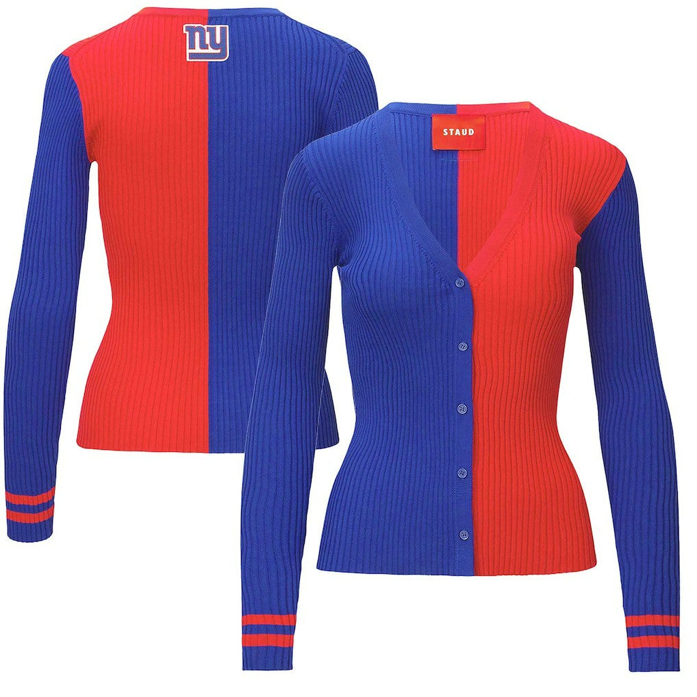 New York Giants STAUD Women's Cargo Sweater Royal/Red - NFL