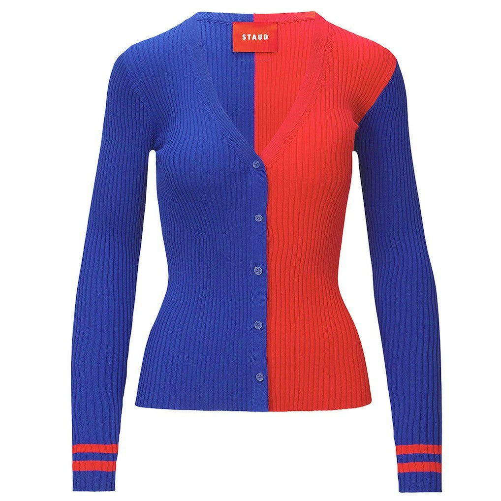 New York Giants STAUD Women's Cargo Sweater Royal/Red - NFL