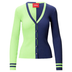 Seattle Seahawks STAUD Women's Cargo Sweater Neon Green/Navy - NFL