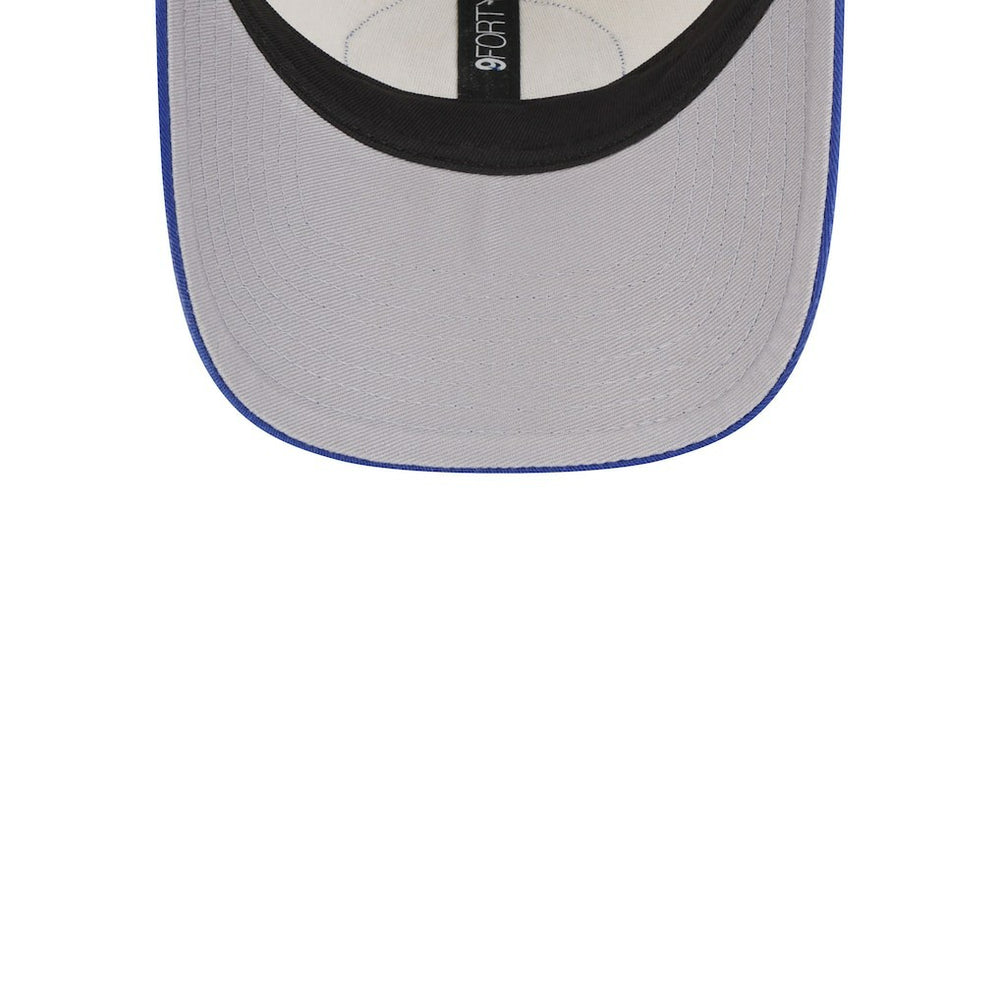 New Era - Golden State Warriors Throwback Patch Trucker 9FORTY Adjustable Hat - Khaki/Royal