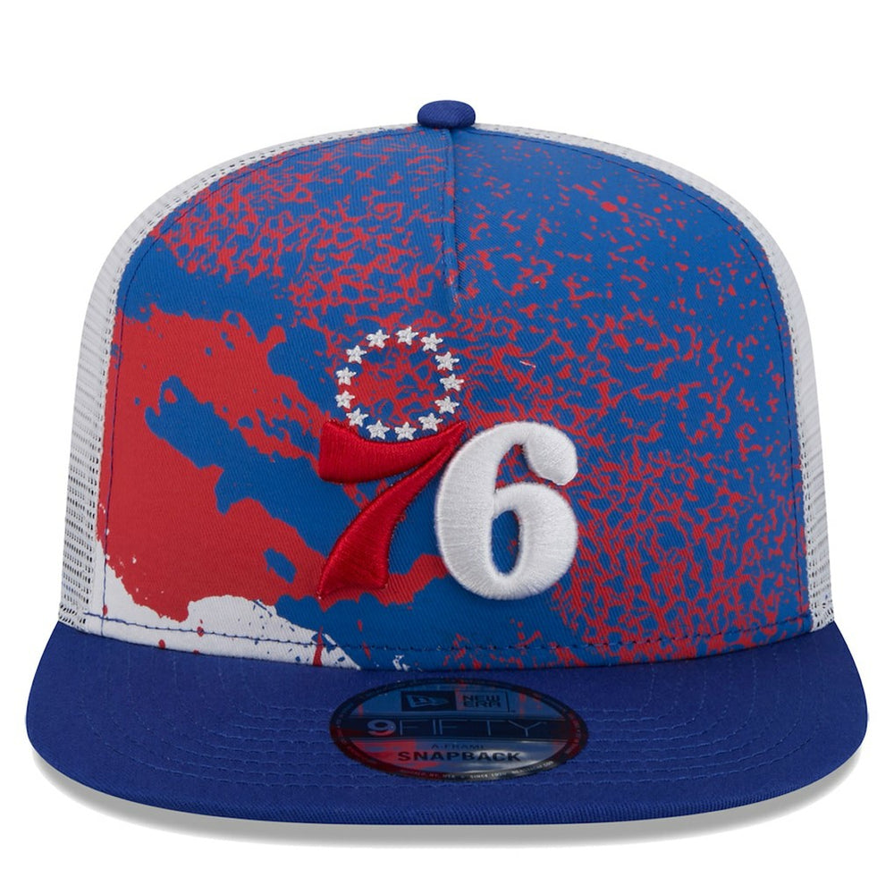 New Era - Philadelphia 76ers Court Sport Speckle 9FIFTY Snapback Hat - Royal