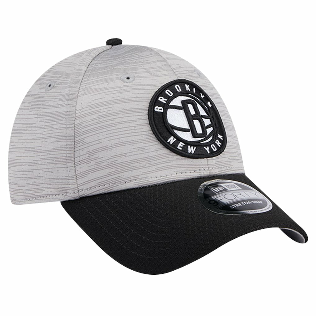 New Era - Brooklyn Nets Active Digi-Tech Two-Tone 9FORTY Adjustable Hat - Heather Gray/Black