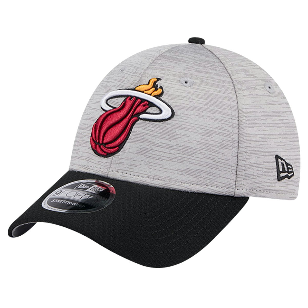 New Era - Miami Heat Active Digi-Tech Two-Tone 9FORTY Adjustable Hat - Heather Gray/Black