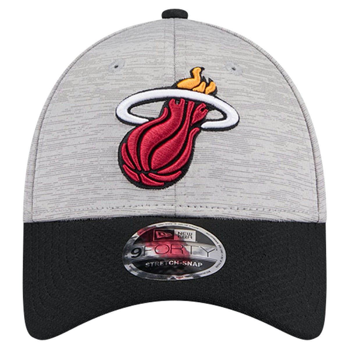 New Era - Miami Heat Active Digi-Tech Two-Tone 9FORTY Adjustable Hat - Heather Gray/Black