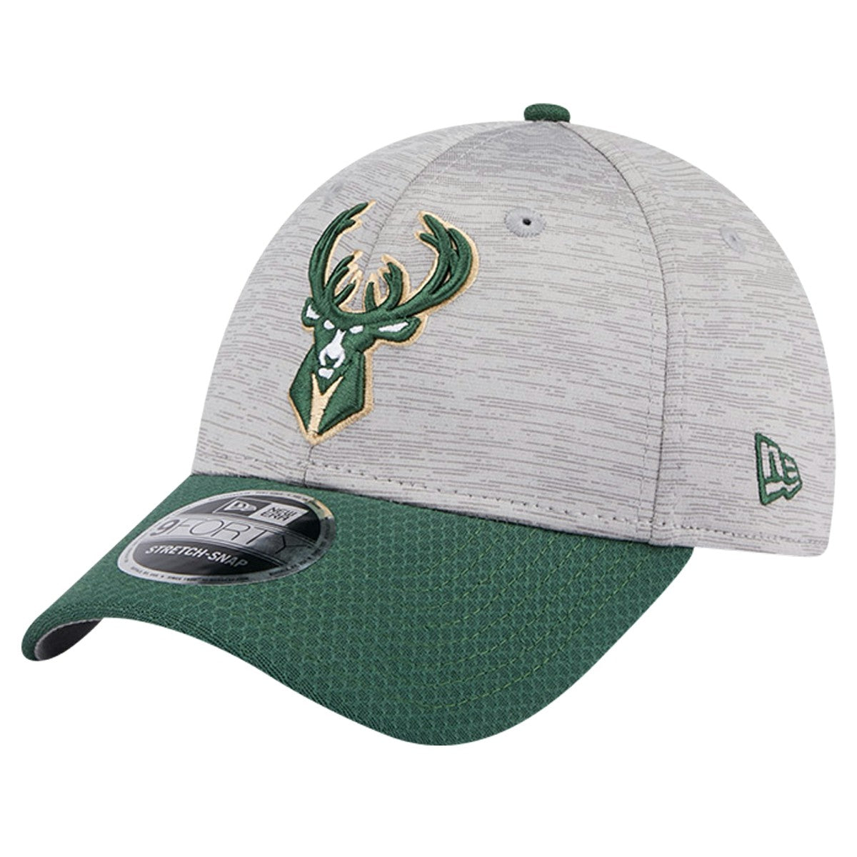 New Era - Milwaukee Bucks Active Digi-Tech Two-Tone 9FORTY Adjustable Hat - Heather Gray/Hunter Green