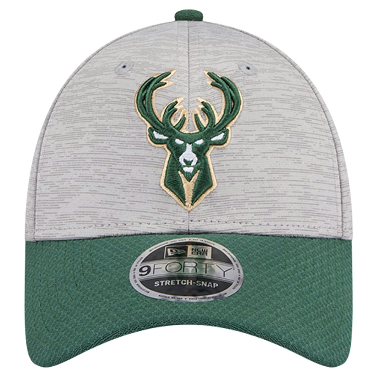 New Era - Milwaukee Bucks Active Digi-Tech Two-Tone 9FORTY Adjustable Hat - Heather Gray/Hunter Green