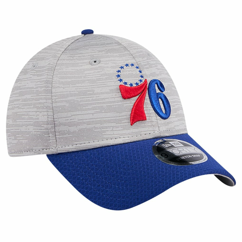 New Era - Philadelphia 76ers Active Digi-Tech Two-Tone 9FORTY Adjustable Hat - Heather Gray/Royal