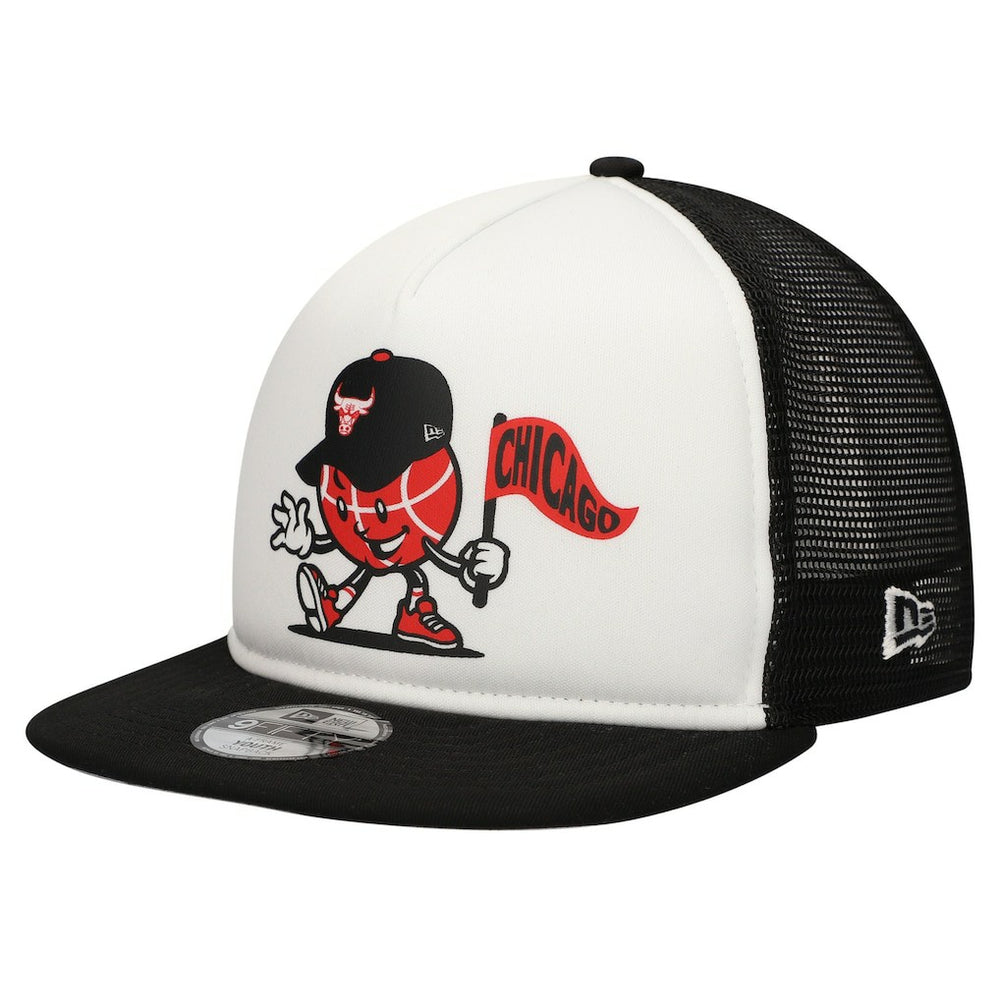 New Era - Chicago Bulls Youth Court Sport Mascot 9FIFTY Snapback Hat - White/Black