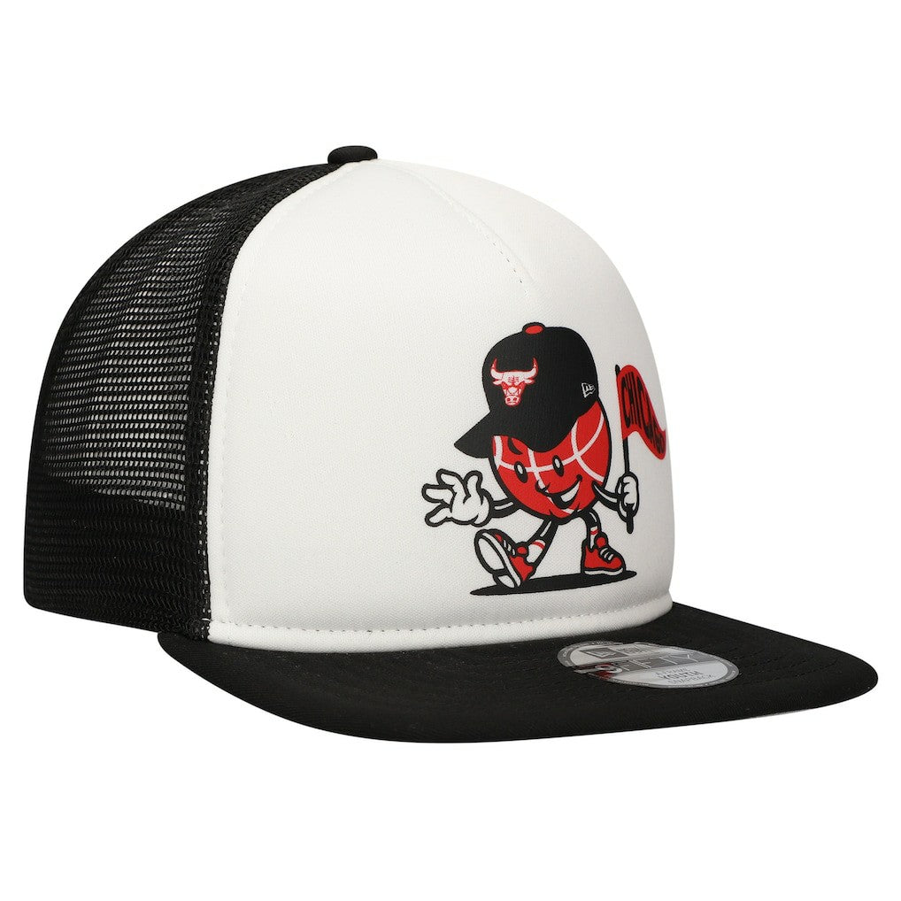 New Era - Chicago Bulls Youth Court Sport Mascot 9FIFTY Snapback Hat - White/Black