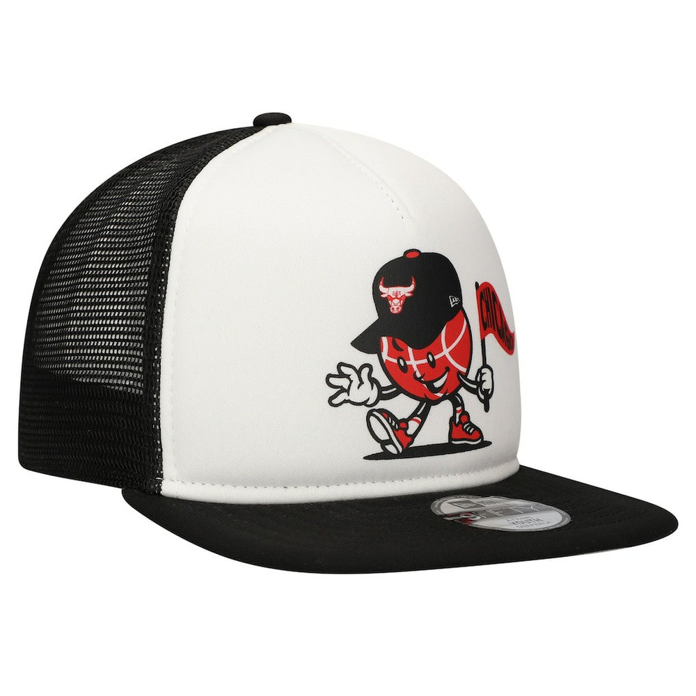 New Era - Chicago Bulls Youth Court Sport Mascot 9FIFTY Snapback Hat - White/Black