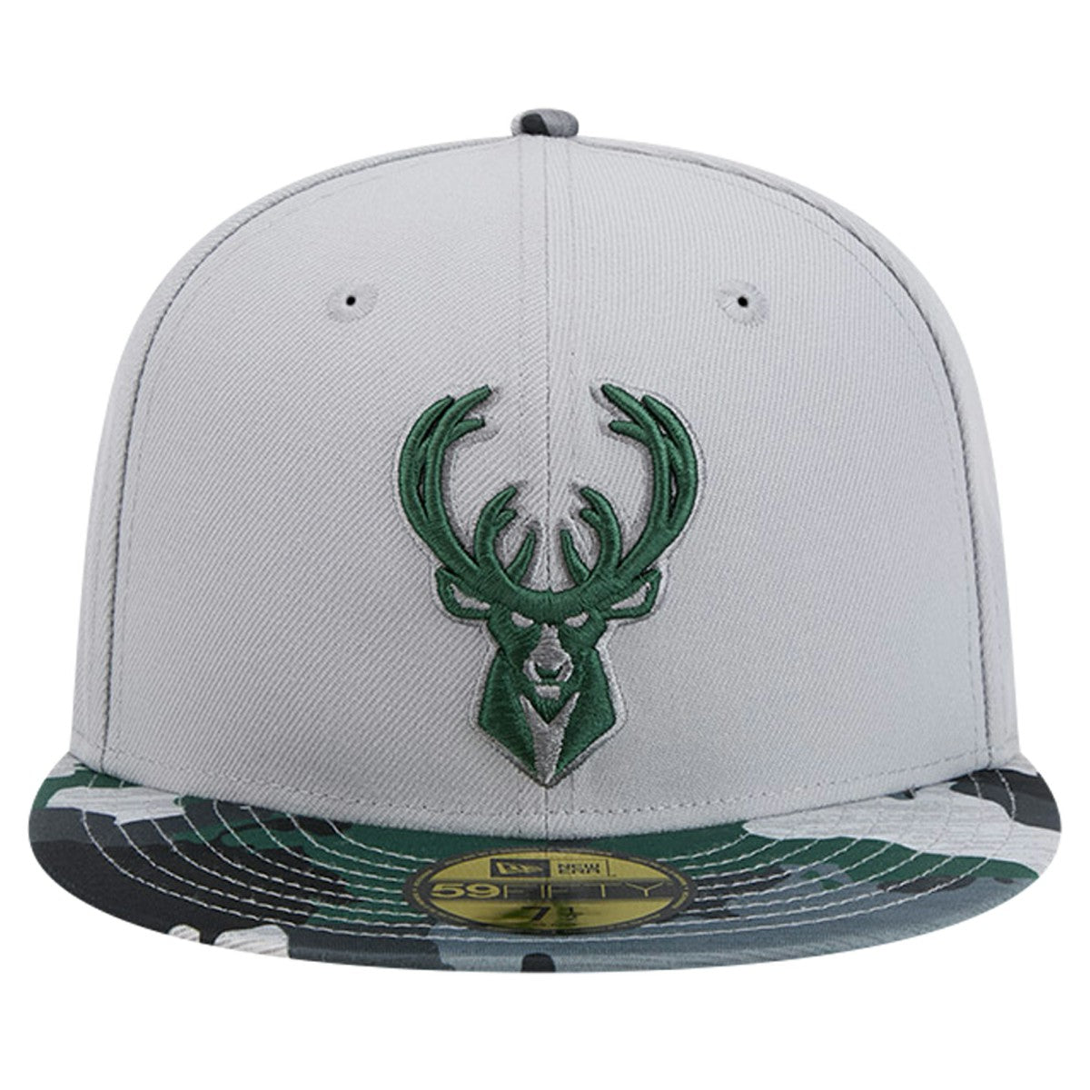 New Era - Milwaukee Bucks Active Color Camo Visor 59FIFTY Fitted Hat - Gray