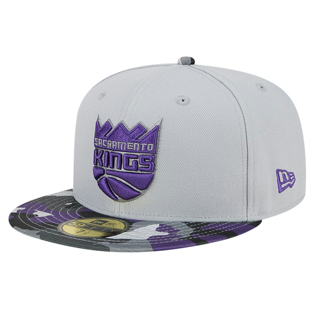 New Era - Sacramento Kings Active Color Camo Visor 59FIFTY Fitted Hat - Gray