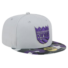 New Era - Sacramento Kings Active Color Camo Visor 59FIFTY Fitted Hat - Gray