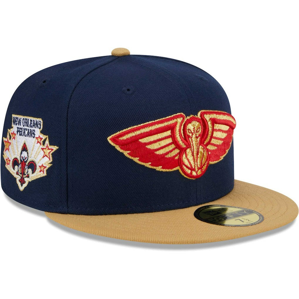 New Era - New Orleans Pelicans Gameday Gold Pop Stars 59FIFTY Fitted Hat - Navy/Gold