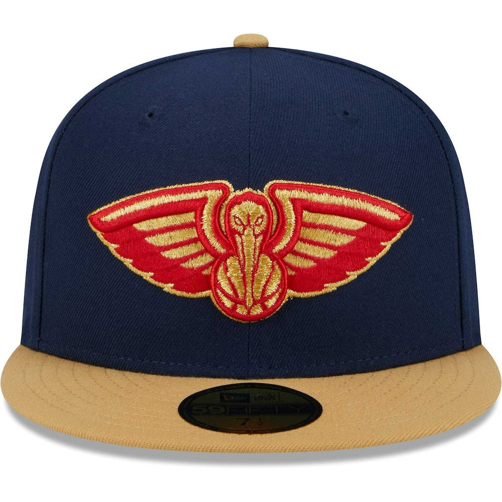 New Era - New Orleans Pelicans Gameday Gold Pop Stars 59FIFTY Fitted Hat - Navy/Gold