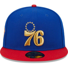 New Era - Philadelphia 76ers Gameday Gold Pop Stars 59FIFTY Fitted Hat - Royal/Red